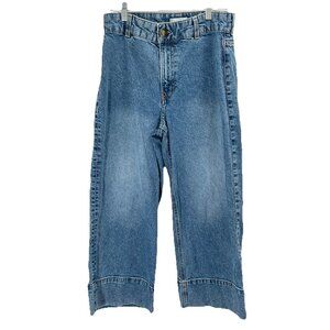 H&M Wide Leg Denim Jeans Sz 8 Relaxed 90s Style Oversized Casual